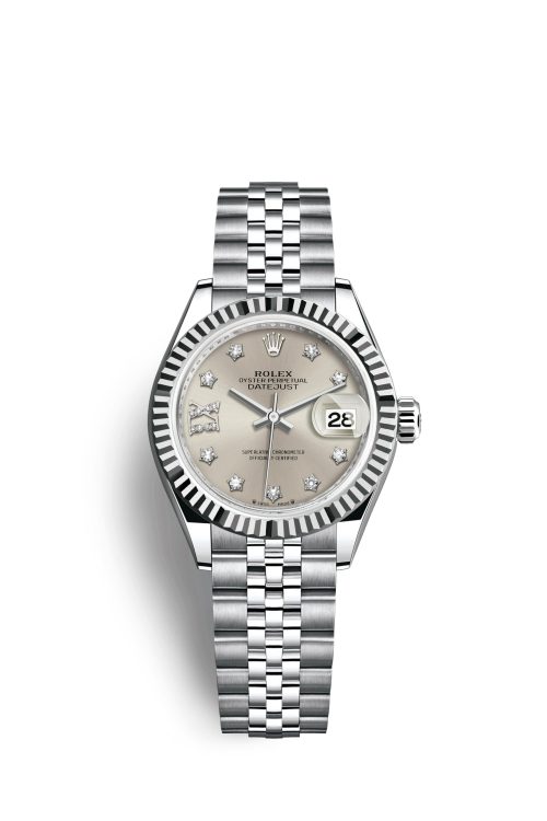 Rolex Lady-Datejust 28 Oystersteel and 18k White Gold 279174-0021