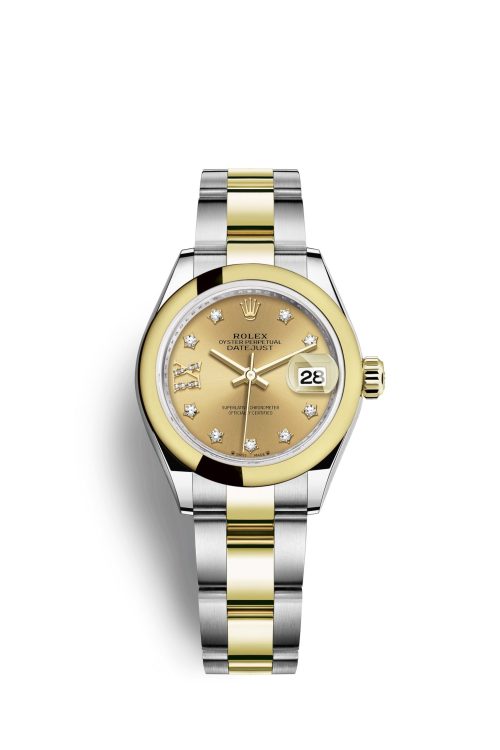 Rolex Lady-Datejust 28 Oystersteel and 18k Yellow Gold 279163-0021
