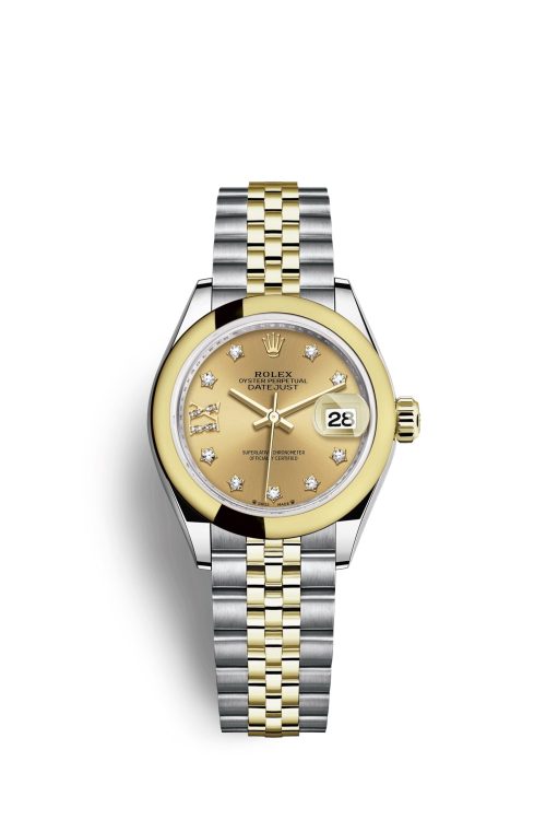 Rolex Lady-Datejust 28 Oystersteel and 18k Yellow Gold 279163-0022