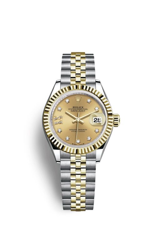 Rolex Lady-Datejust 28 Oystersteel and 18k Yellow Gold 279173-0021