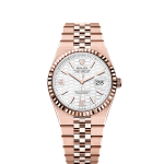 Rolex Land-Dweller 36 18k Everose Gold Intense white dial Fluted Flat Jubilee Ref 127235-0001 127235-0001-1.jpg