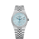 Rolex Land-Dweller 36 Platinum and Diamonds Ice blue dial Flat Jubilee Ref 127286tbr-0001 127286tbr-0001-1.jpg