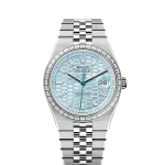 Rolex Land-Dweller 40 Platinum and Diamonds Ice blue dial Flat Jubilee Ref 127386tbr-0001 127386tbr-0001-1.jpg