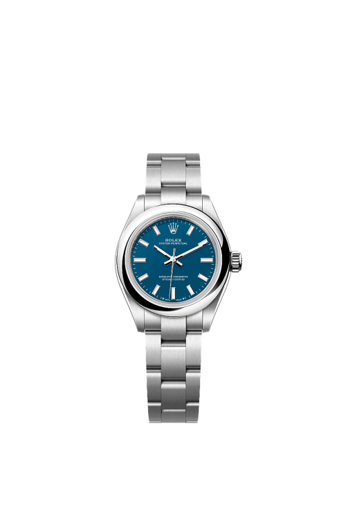 Rolex Oyster Perpetual Oystersteel 28mm Blue dial Domed Oyster 276200-0011