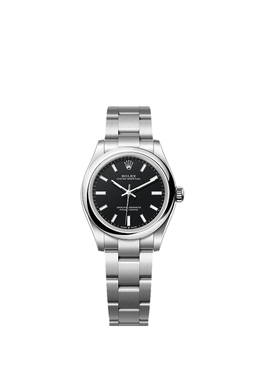 Rolex Oyster Perpetual Oystersteel 31mm Black dial Domed Oyster 277200-0016