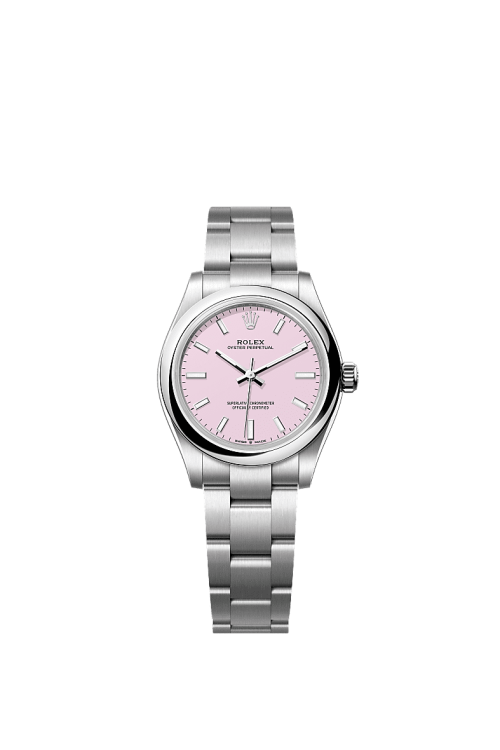 Rolex Oyster Perpetual Oystersteel 31mm Candy pink dial Domed Oyster 277200-0009