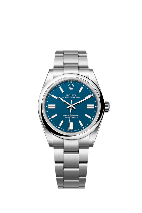 Rolex Oyster Perpetual Oystersteel 41mm Blue dial Domed Oyster 134300-0009