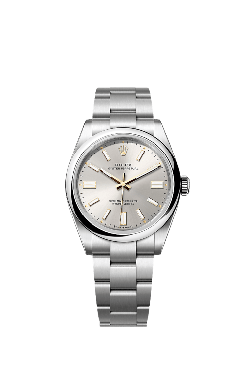 Rolex Oyster Perpetual Oystersteel 41mm Silver dial Domed Oyster 134300-0001