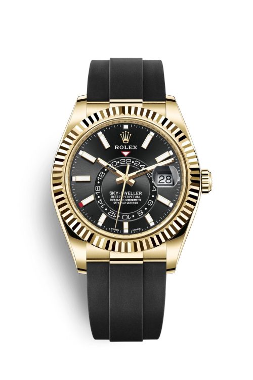 Rolex Sky-Dweller 42mm 18k Yellow Gold Oysterflex 326238-0009