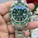 Rolex Submariner Date 18K White Gold Diamonds Emerald 40mm 18K-2.jpg