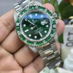 Rolex Submariner Date 18K White Gold Diamonds Emerald 40mm 18K-3.jpg