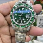 Rolex Submariner Date 18K White Gold Diamonds Emerald 40mm 18K-4.jpg