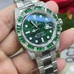 Rolex Submariner Date 18K White Gold Diamonds Emerald 40mm 18K-5.jpg