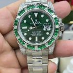 Rolex Submariner Date 18K White Gold Diamonds Emerald 40mm 18K-6.jpg