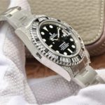 Rolex Submariner Date Silver Black Diamond 40mm Ref116610LN 116610LN-11.jpg