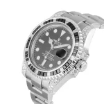 Rolex Submariner Date Silver Black Diamond 40mm Ref116610LN 116610LN-4.jpg