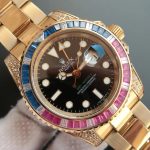 Rolex Submariner Golden Blue Red Diamond Black Dial 40mm 40mm-3.jpg