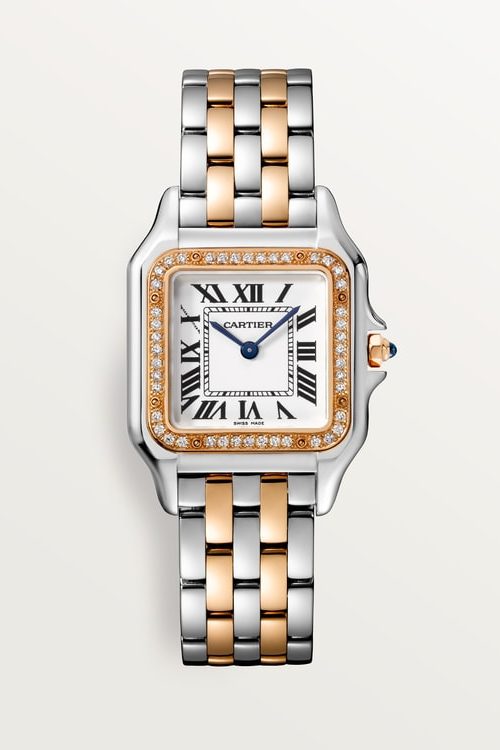 Cartier Panthère de Cartier, Stainless Steel, 18k Rose Gold and Diamonds, 29mm x 37mm W3PN0007
