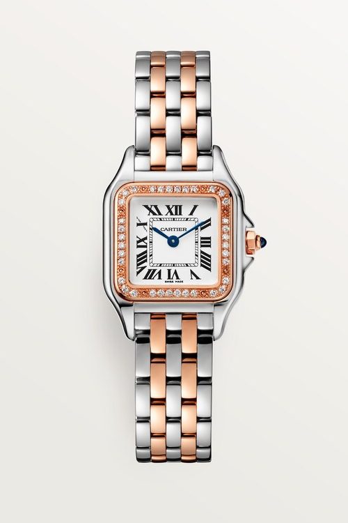 Cartier Panthère de Cartier, Stainless Steel, 18k Rose Gold and Diamonds, 22mm x 30mm W3PN0006